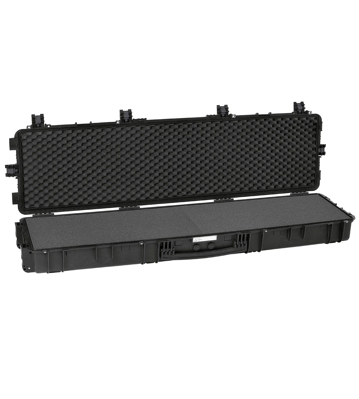 15416.B Large black Explorer 15416 long gun case with foam insert, displayed in an open position.