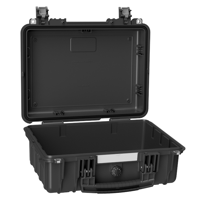 3815HL.BE Empty Explorer 3815 gun case storage with dual compartments and a handle for convenient carrying.
