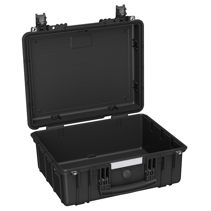 4419HL.BE Open black Explorer HL 4419 pelican case with a handle, showing an empty interior.