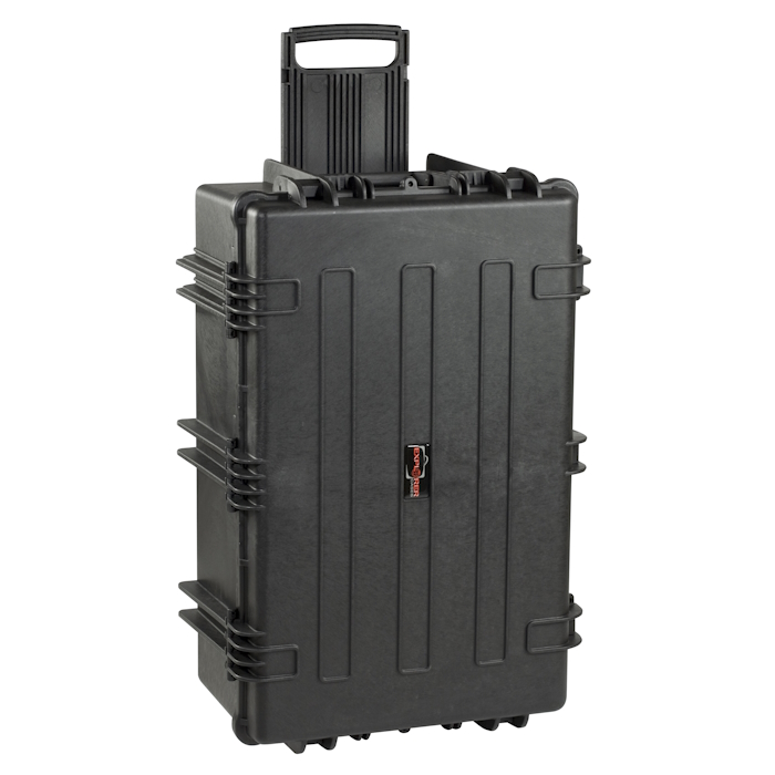 7630.B HANDLE Black wheeled case with handles, labeled as Explore Case 7630